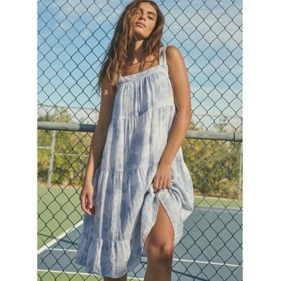 Rails Amaya Cascade Tie-Dye Sleeveless Tiered Midi Dress NWT Size Small - Picture 1 of 7